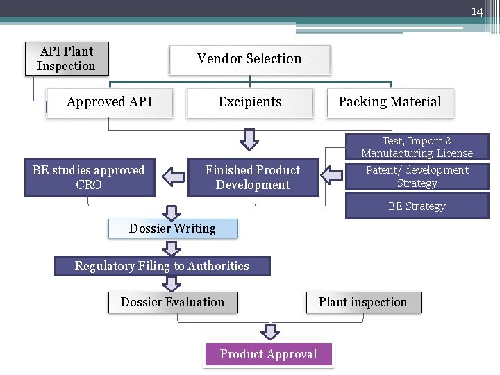 14 API Plant Inspection Vendor Selection Approved API Excipients Packing Material Test, Import &