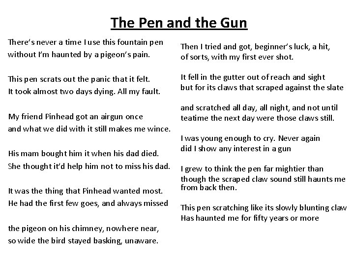 The Pen and the Gun There’s never a time I use this fountain pen