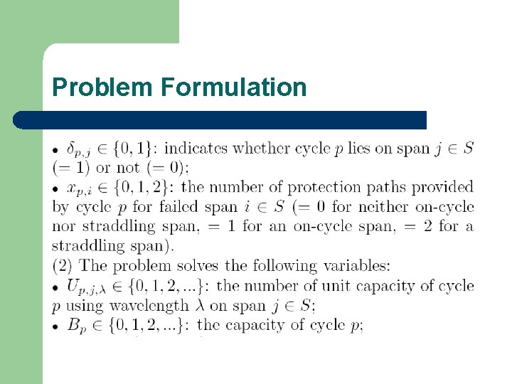 Problem Formulation 