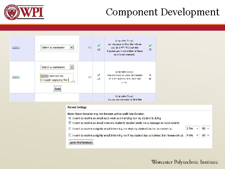 Component Development 