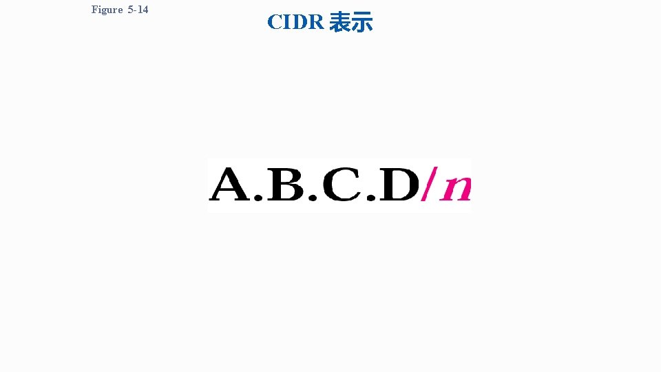 Figure 5 -14 CIDR 表示 