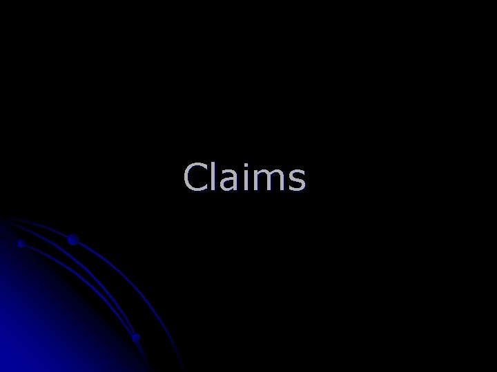 Claims 