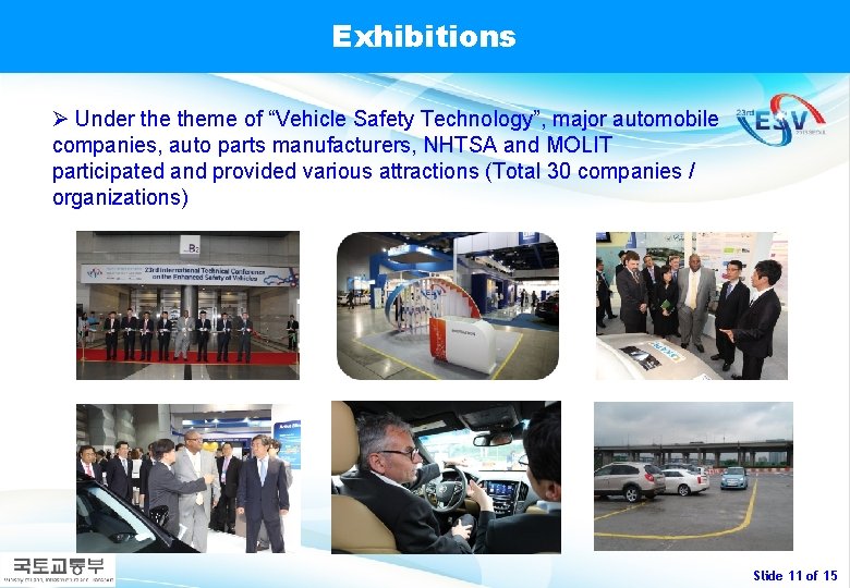 Exhibitions Ø Under theme of “Vehicle Safety Technology”, major automobile companies, auto parts manufacturers,