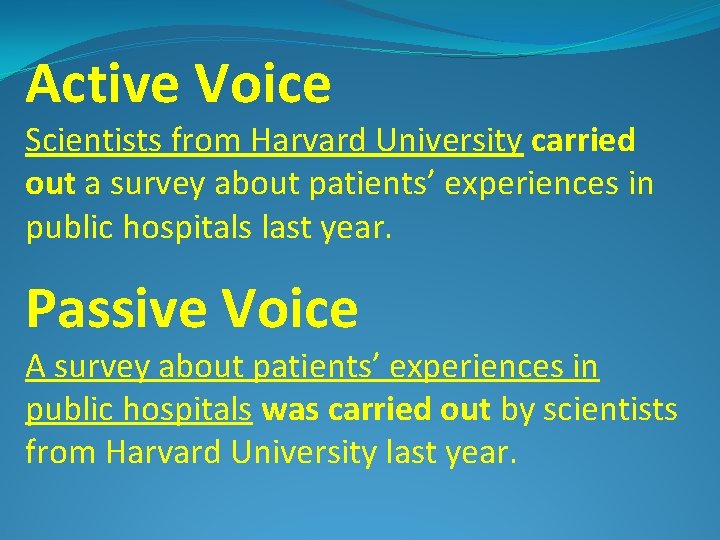 Active Voice Scientists from Harvard University carried out a survey about patients’ experiences in