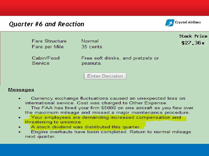 Quarter #6 and Reaction HOT OFFERS SEE THE NEW HOT OFFERS FROM “ARRIVALS” Crystal