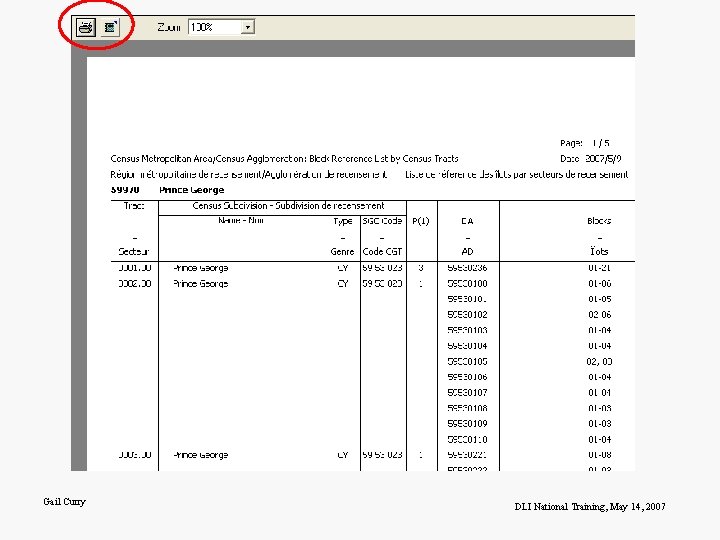 Gail Curry DLI National Training, May 14, 2007 