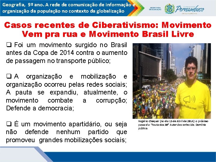 Geografia, 9º ano. A rede de comunicação de informação e organização da população no Geografia, 9º ano. A rede de comunicação de informação e organização da população no