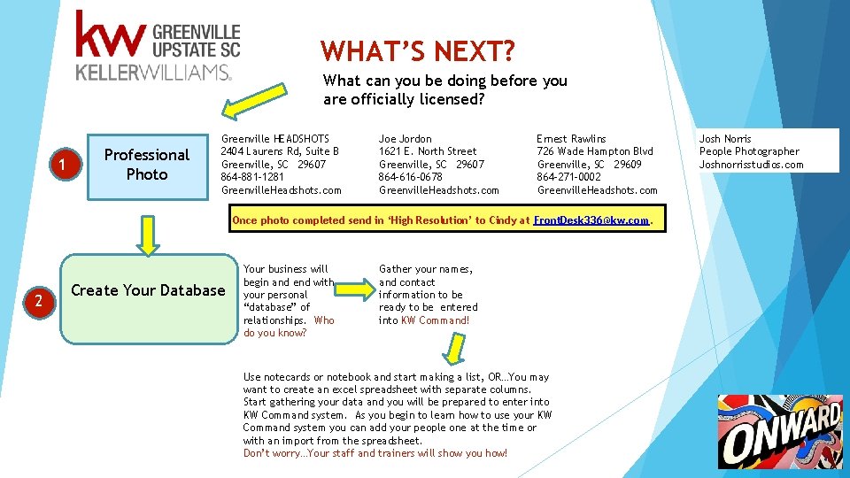 WHAT’S NEXT? What can you be doing before you are officially licensed? 1 Professional