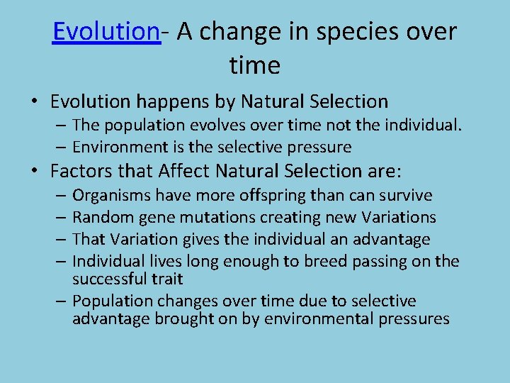 APES Evolution http evolution berkeley eduevolib raryarticleevo01 Evolution
