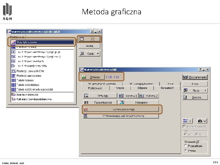 Metoda graficzna KISIM, WIMi. IP, AGH 102 