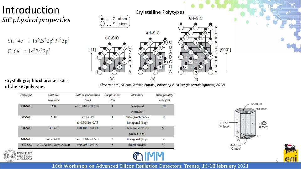Introduction Si. C physical properties Crystallographic characteristics of the Si. C polytypes Cryistalline Polytypes Introduction Si. C physical properties Crystallographic characteristics of the Si. C polytypes Cryistalline Polytypes