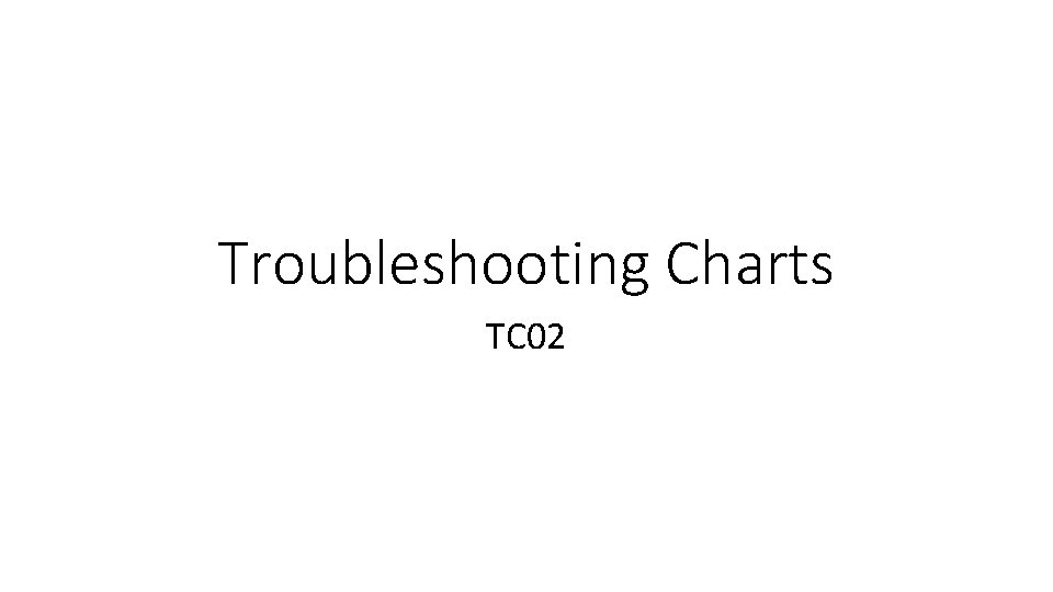 Troubleshooting Charts TC 02 