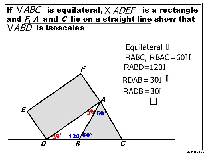 If is equilateral, is a rectangle and F, A and C lie on a