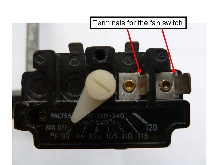 Terminals for the fan switch. 