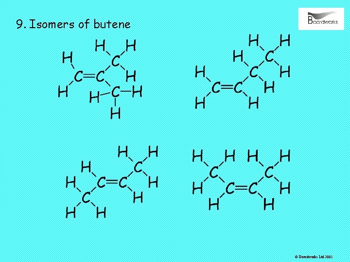 9. Isomers of butene © Boardworks Ltd 2001 