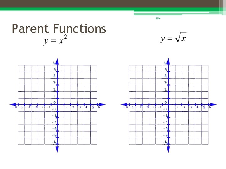 pg 4 Parent Functions 