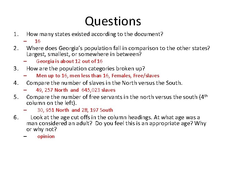 Questions 1. 2. How many states existed according to the document? – Where does