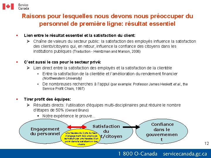 Raisons pour lesquelles nous devons nous préoccuper du personnel de première ligne: résultat essentiel