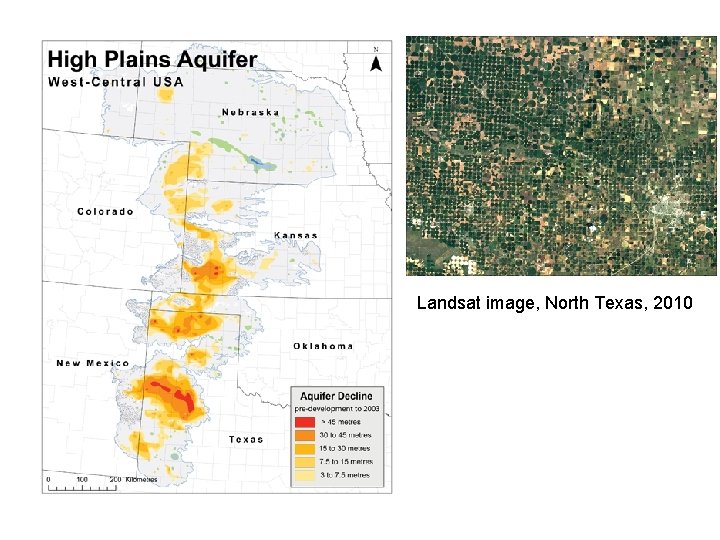 Landsat image, North Texas, 2010 