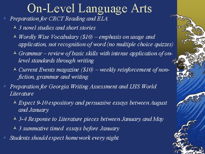 On-Level Language Arts Preparation for CRCT Reading and ELA 3 novel studies and short