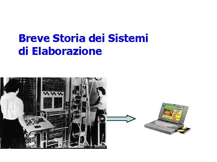 Breve Storia dei Sistemi di Elaborazione 