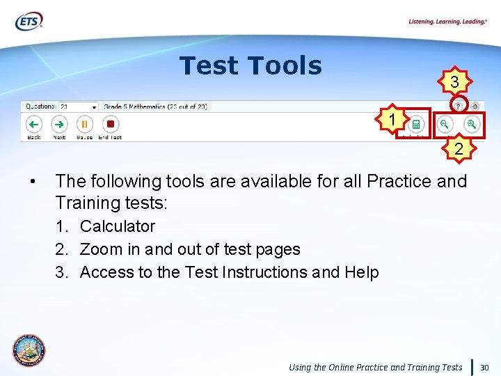 Test Tools 3 1 2 • The following tools are available for all Practice