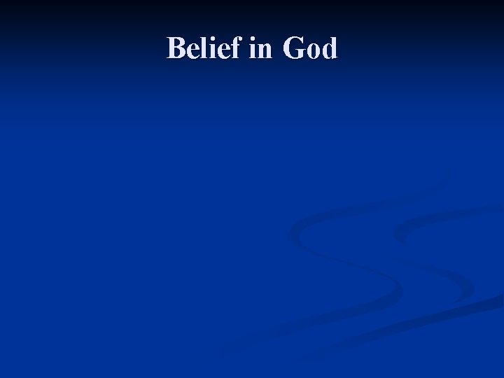 Belief in God 