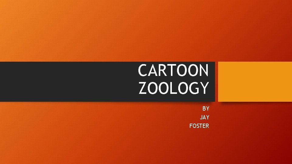 CARTOON ZOOLOGY BY JAY FOSTER 