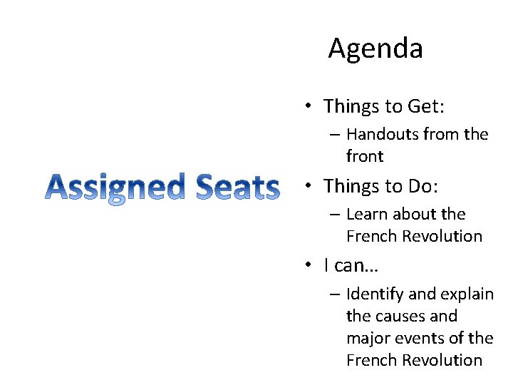 Agenda • Things to Get: – Handouts from the front • Things to Do: