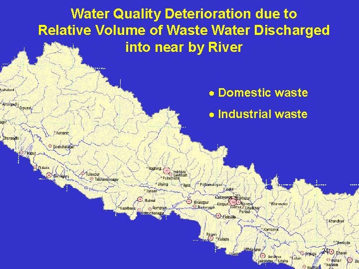 Water Quality Deterioration due to Relative Volume of Waste Water Discharged into near by