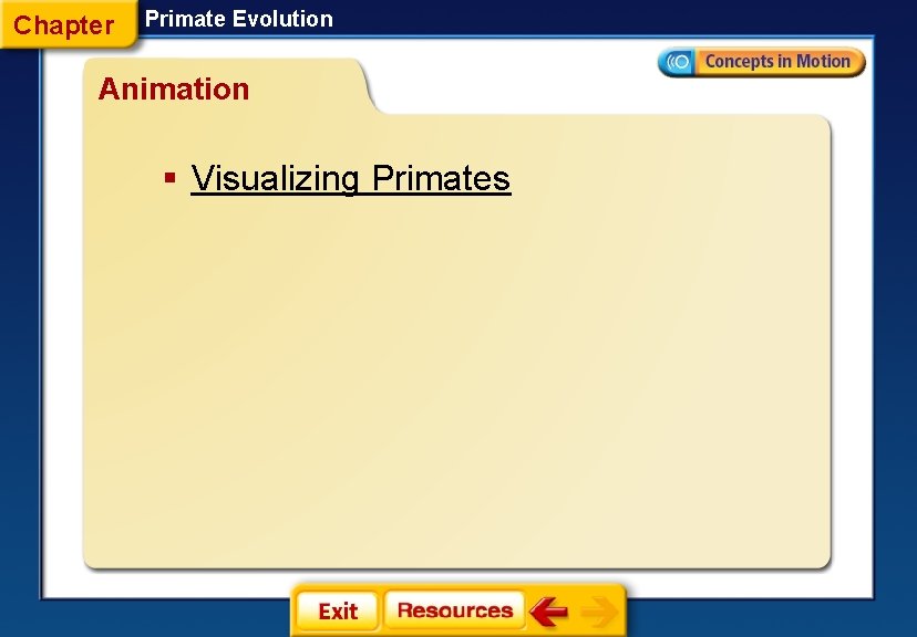 Chapter Primate Evolution Animation § Visualizing Primates 