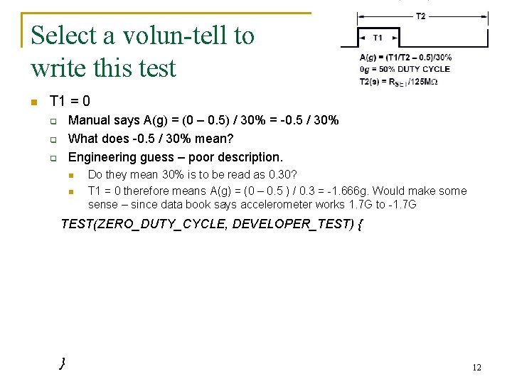 Select a volun-tell to write this test n T 1 = 0 Manual says Select a volun-tell to write this test n T 1 = 0 Manual says