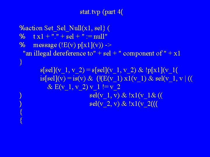 stat. tvp (part 4( %action Set_Sel_Null(x 1, sel} ( % t x 1 +