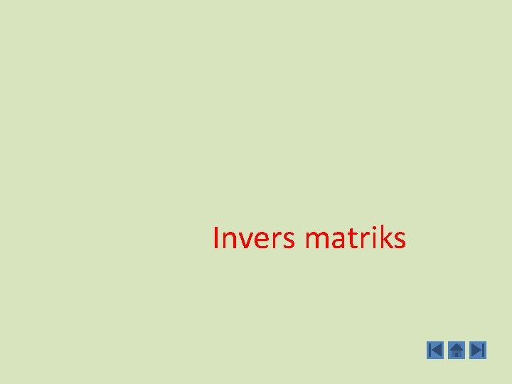 Invers matriks 