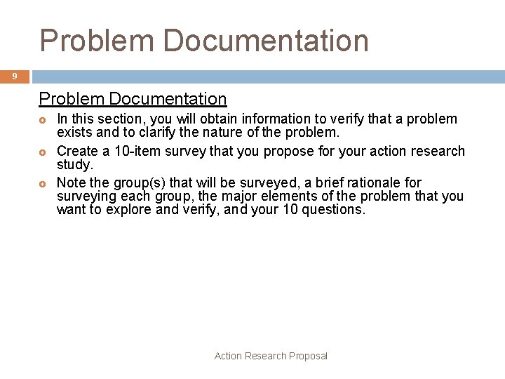 Problem Documentation 9 Problem Documentation £ £ £ In this section, you will obtain