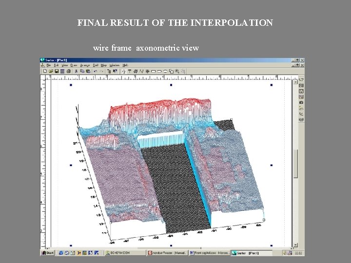 FINAL RESULT OF THE INTERPOLATION wire frame axonometric view 