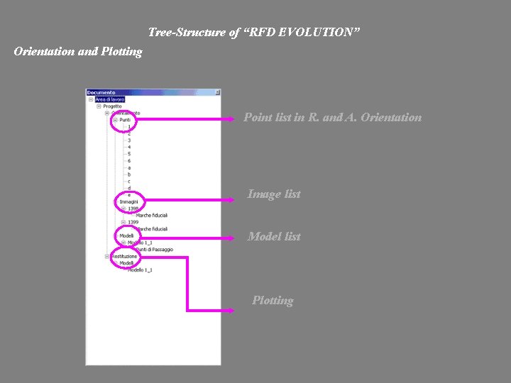 Tree-Structure of “RFD EVOLUTION” Orientation and Plotting Point list in R. and A. Orientation
