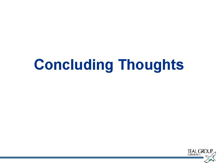 Concluding Thoughts 