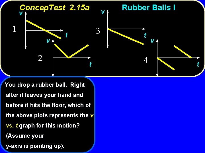 Concep. Test 2. 15 a v v 1 v 3 t 2 t You