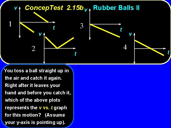 v Concep. Test 2. 15 b v Rubber Balls II 1 v 3 t