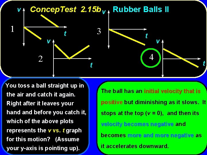 v Concep. Test 2. 15 b v Rubber Balls II 1 v 3 t