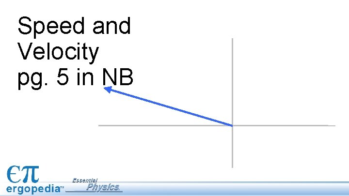 Speed and Velocity pg. 5 in NB 