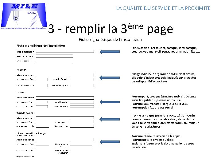 LA QUALITE DU SERVICE ET LA PROXIMITE 3 - remplir la 3ème page Fiche