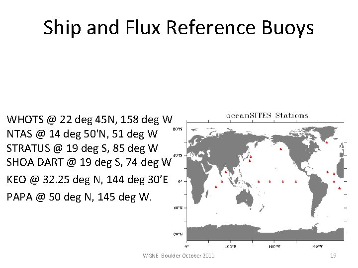 Ship and Flux Reference Buoys WHOTS @ 22 deg 45 N, 158 deg W