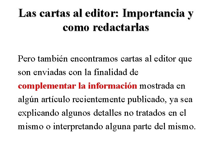 Las cartas al editor Importancia y como redactarlas