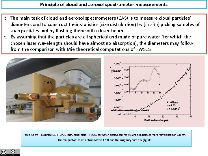 Principle of cloud and aerosol spectrometer measurements o The main task of cloud and