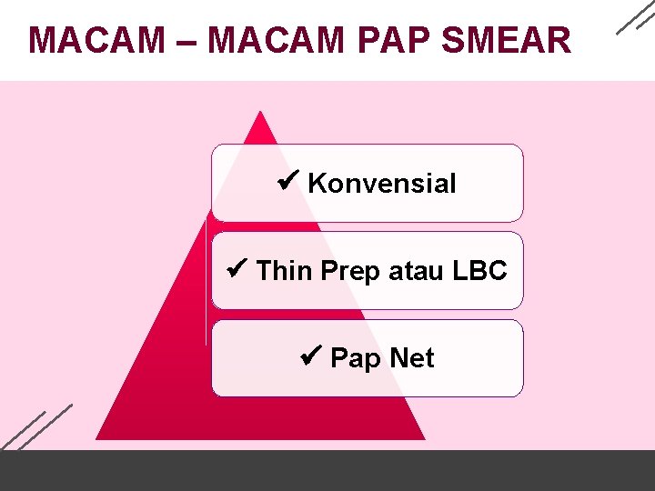 MACAM – MACAM PAP SMEAR Konvensial Thin Prep atau LBC Pap Net 