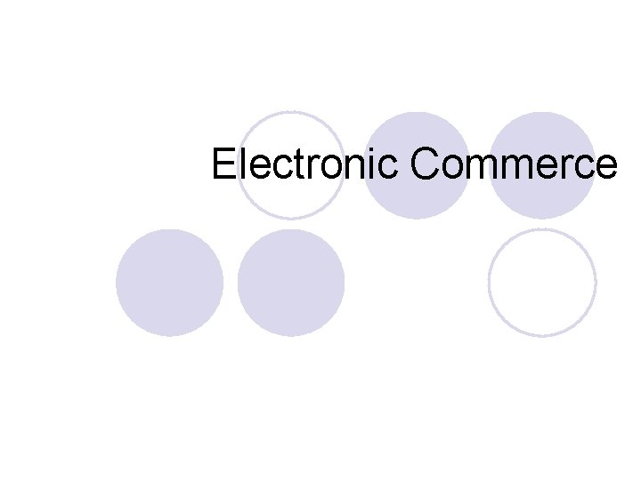 Electronic Commerce 