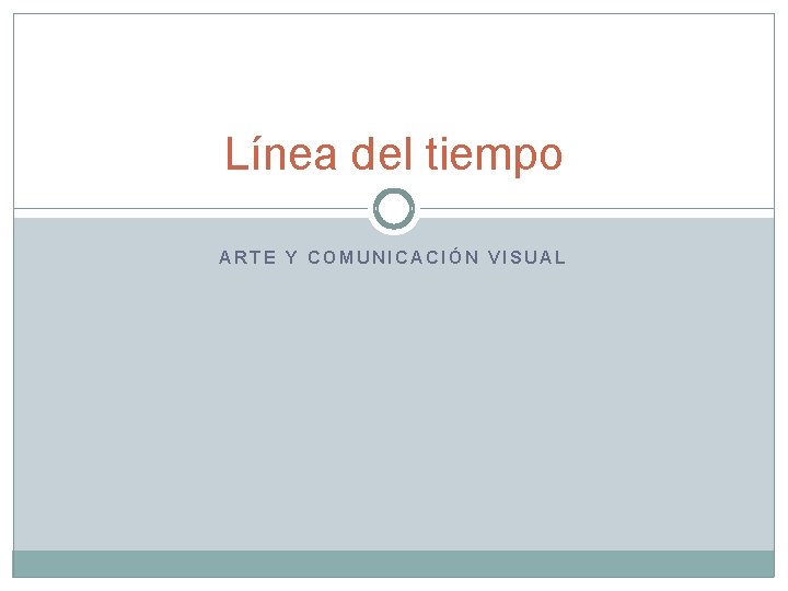 Línea del tiempo ARTE Y COMUNICACIÓN VISUAL 