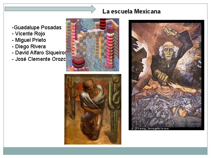 La escuela Mexicana -Guadalupe Posadas - Vicente Rojo - Miguel Prieto - Diego Rivera